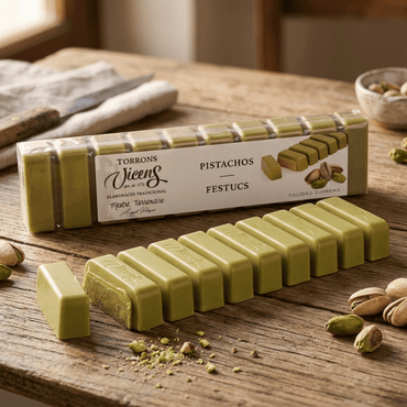 Turrón Pistacho Vicens 1 x 300 gr - Bombones - Vicens - 8410495954801 - ExtraVirgen.Store