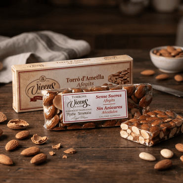 Turrón Artesano sin azúcar Guirlache Almendra Vicens 1 x 80 gr - Bombones - Vicens - 8410495081149 - ExtraVirgen.Store