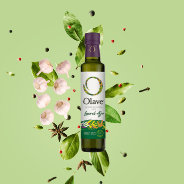Aceite de Oliva extra virgen Olave Laurel Ajo 1 x 250 ml - Olave - 7808760901086 - ExtraVirgen.Store