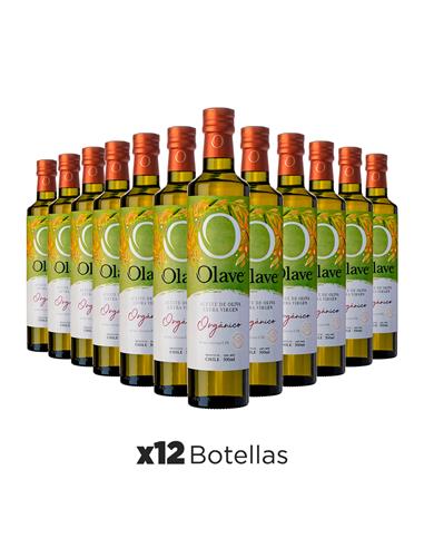 Olave Organico /Aceite de Oliva Extra Virgen /500 ml, Caja 12 unidades