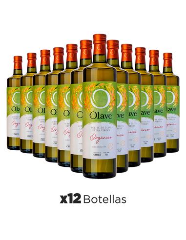 Olave Organico / Aceite de Oliva Extra Virgen /1 Litro, Caja 12 unidades