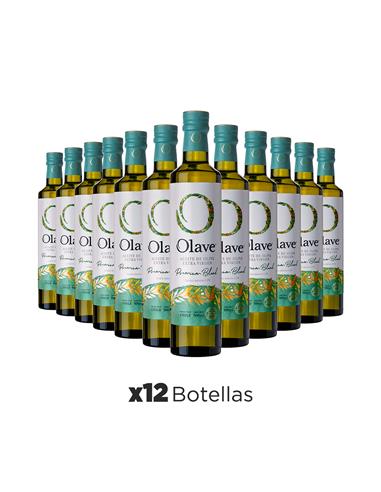 Olave Premium /Aceite de Oliva Extra Virgen / 500 ml, Caja 12 unidades