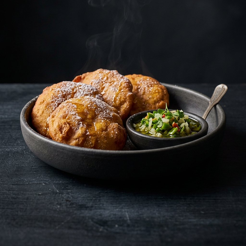 Sopaipillas con Pebre de Ají Verde - ExtraVirgen.Store