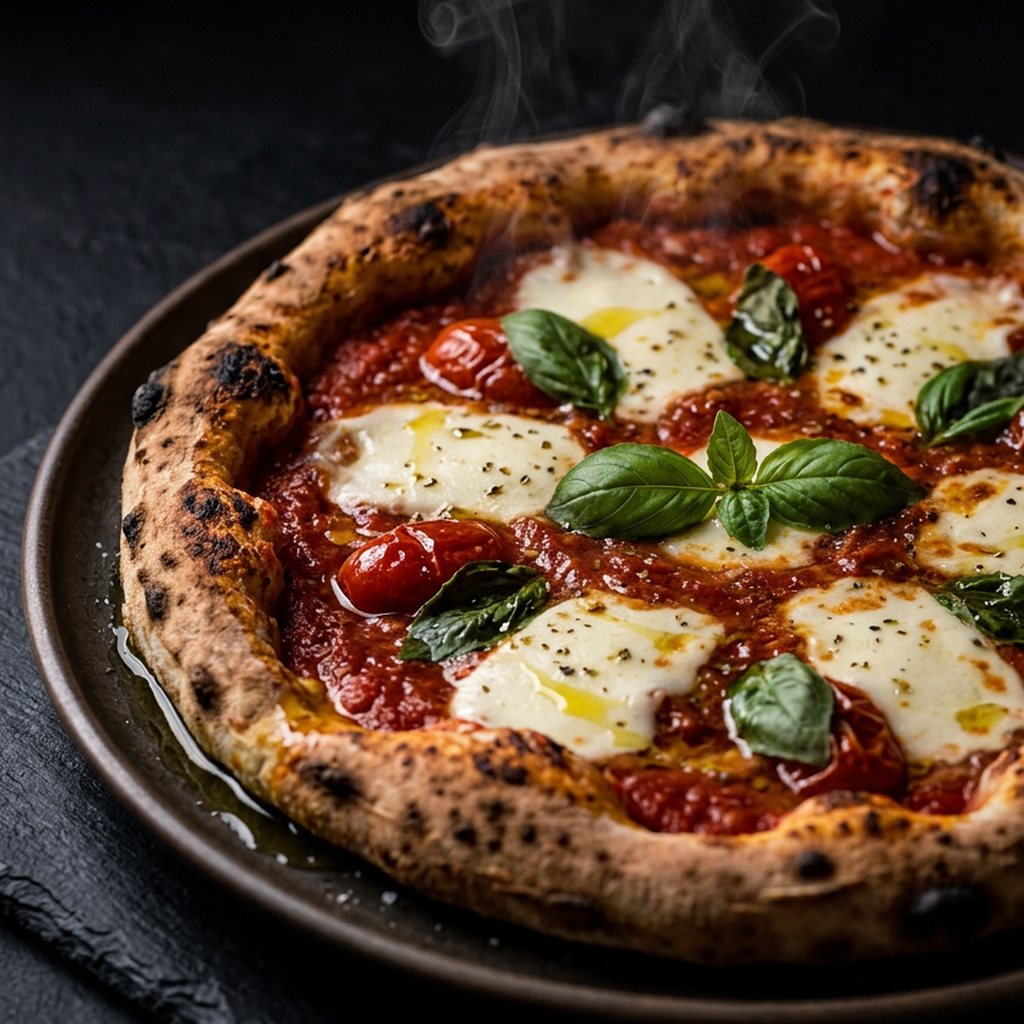 Pizza Margarita Casera con Aceite de Albahaca - ExtraVirgen.Store