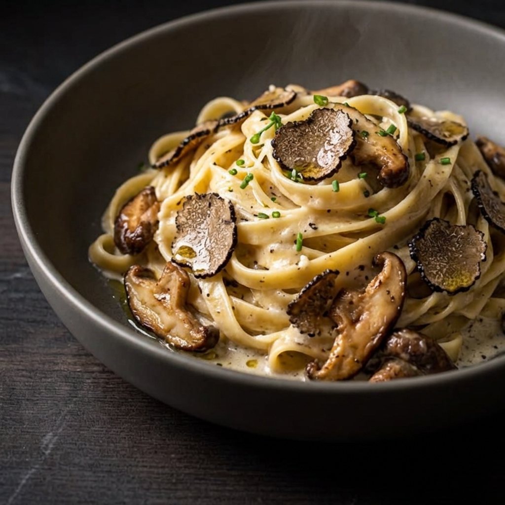 Fettuccine Cremoso de Champiñones y Trufa Negra - ExtraVirgen.Store