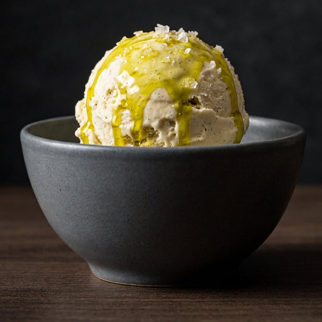 Helado de Vainilla con Aceite de Oliva y Sal de Mar - ExtraVirgen.Store