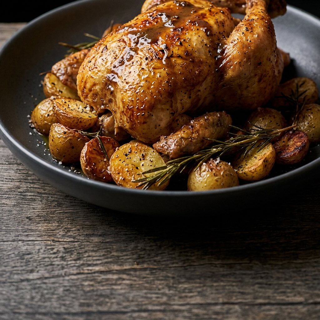 Pollo al Horno con Papas y Romero - ExtraVirgen.Store