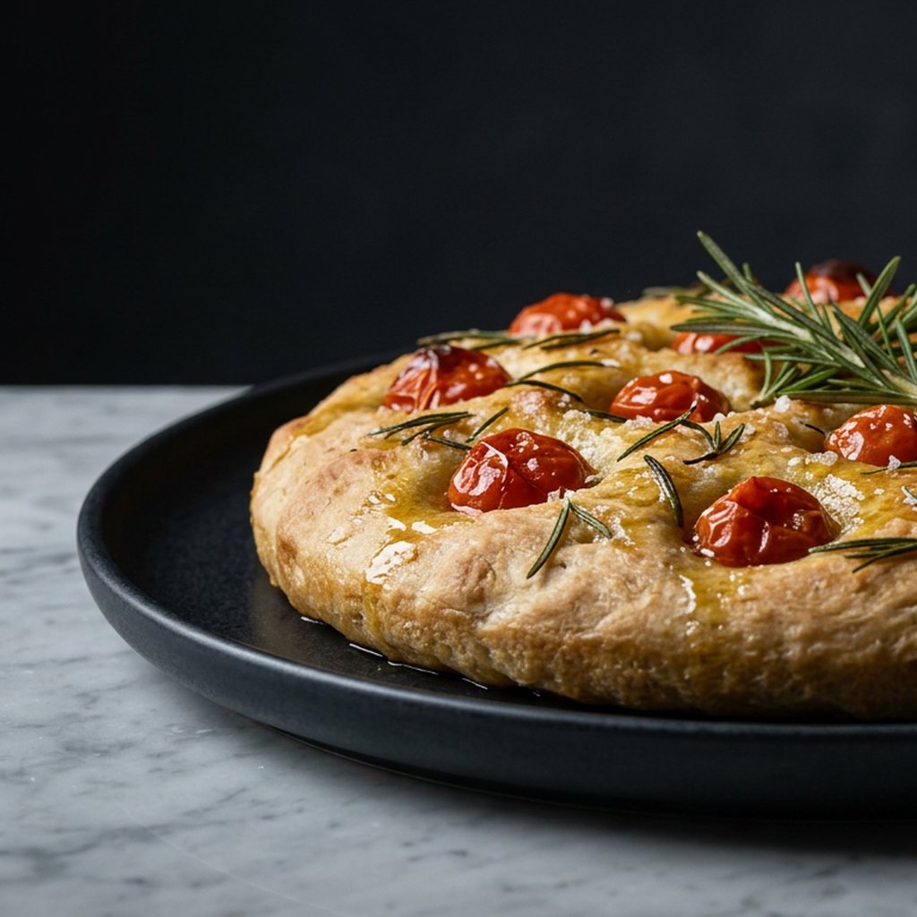 Focaccia de Romero y Tomate Cherry - ExtraVirgen.Store