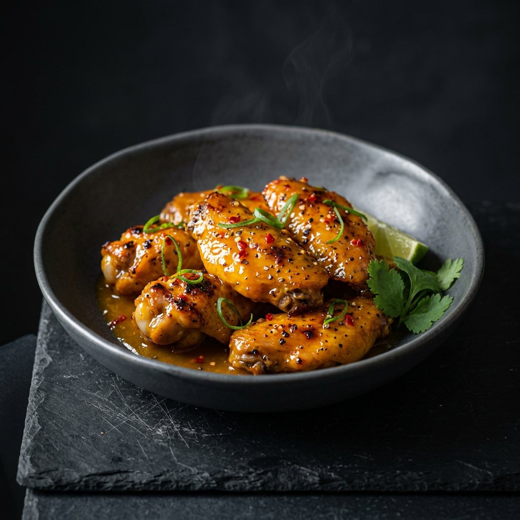 Alitas de Pollo Glaseadas con Mango Picante - ExtraVirgen.Store