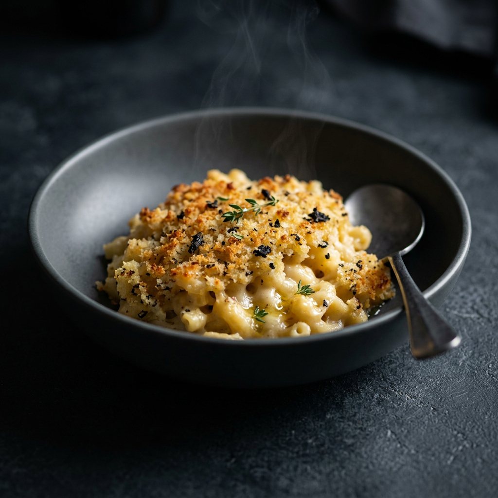 Mac and Cheese con Costra de Papas Trufadas - ExtraVirgen.Store