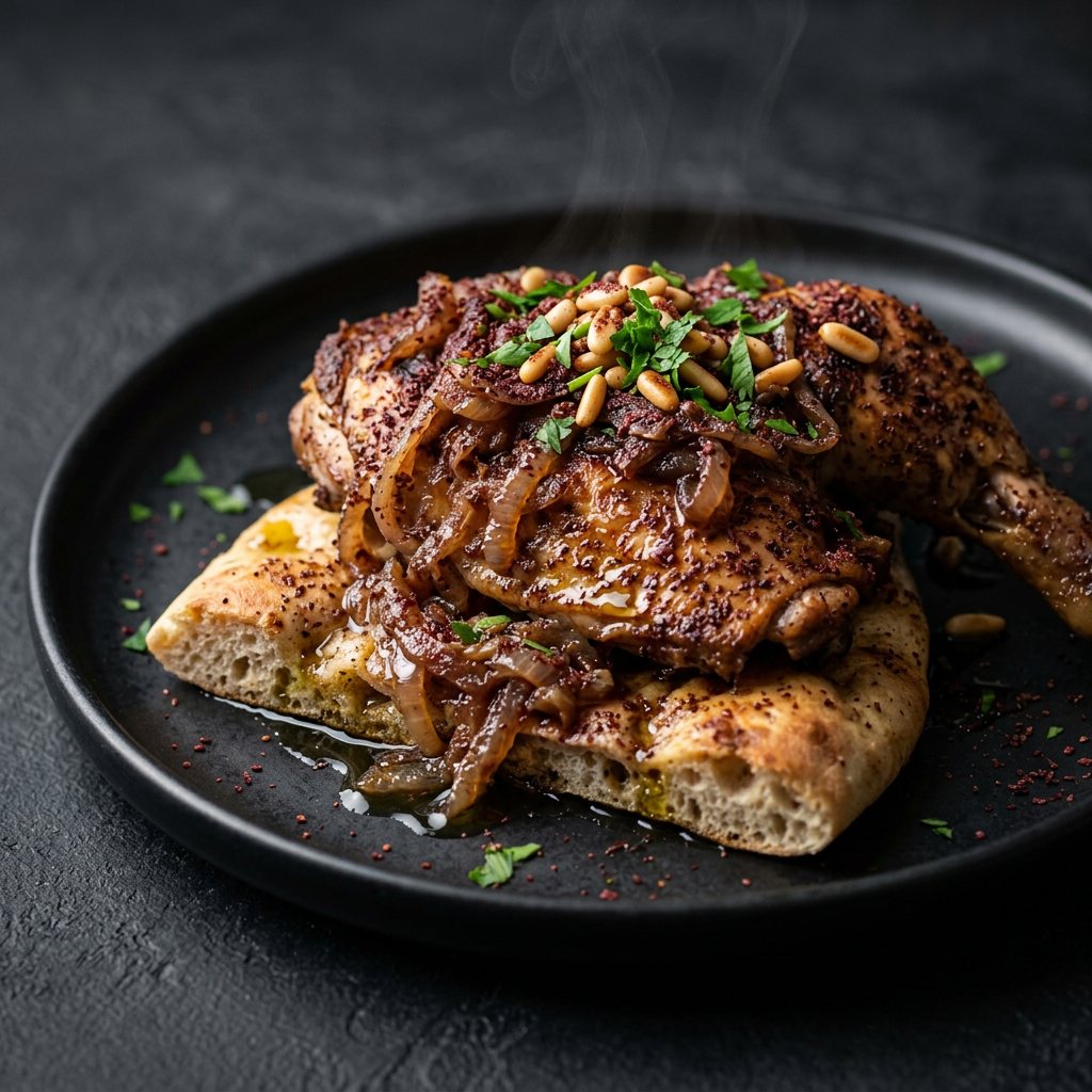 Musakhan: Pollo con Cebolla y Sumac - ExtraVirgen.Store