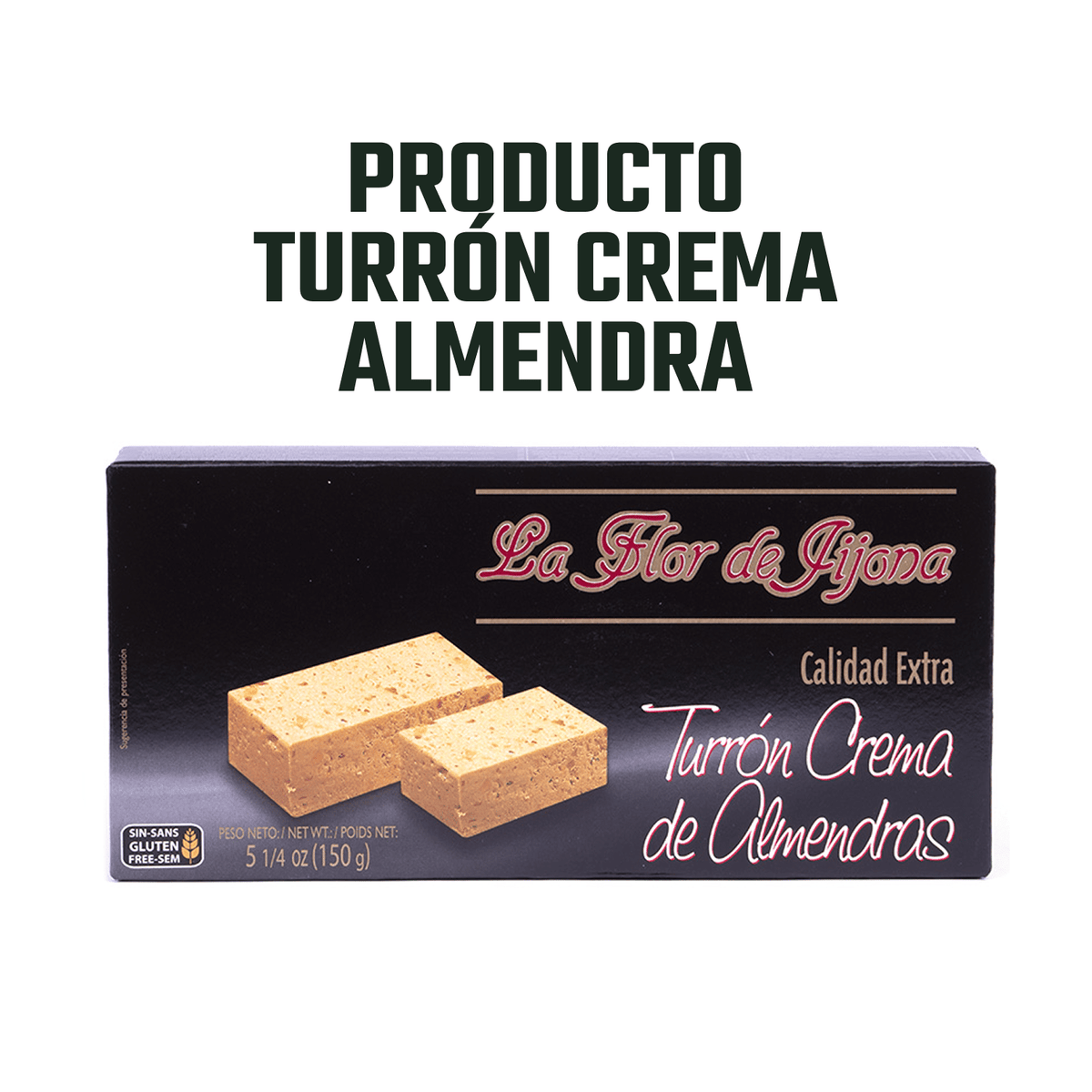 Turrón Crema de Almendras Flor de Jijona 1 x 150 gr - Bombones - Flor de Jijona - 8410771310215 - ExtraVirgen.Store