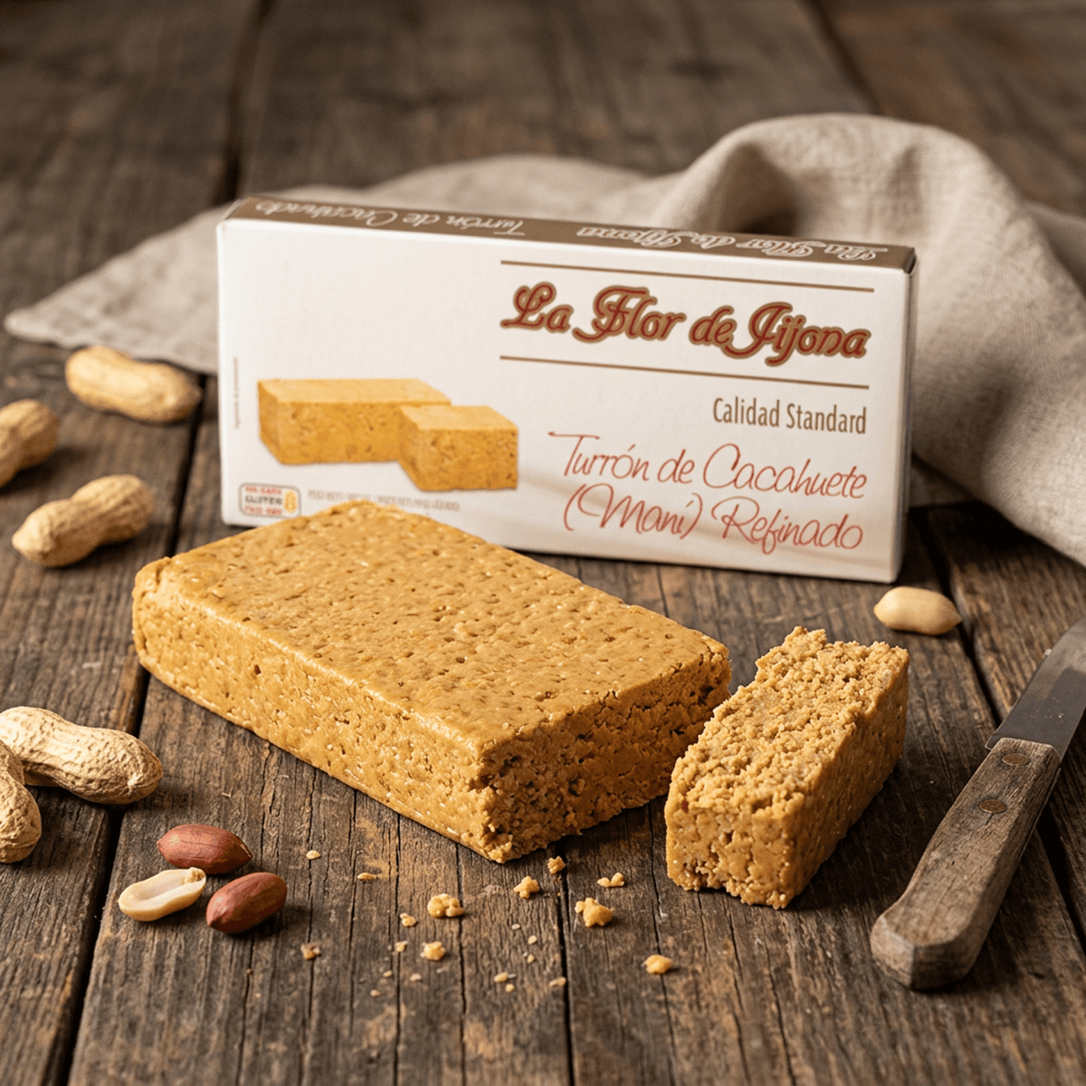 Turrón de Cacahuete Refinado Flor de Jijona 1 x 150 gr - Bombones - Flor de Jijona - 8410771310239 - ExtraVirgen.Store