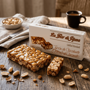 Turrón de Cacahuete al Caramelo Flor de Jijona 1 x 150 gr - Bombones - Flor de Jijona - 8410771310284 - ExtraVirgen.Store