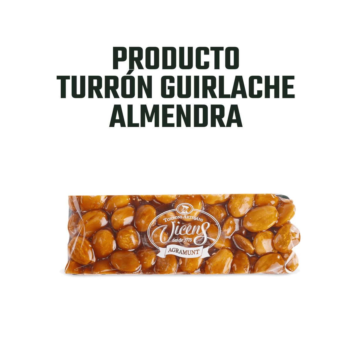Turrón Guirlache Almendra Vicens 1 x 80g - Bombones - Vicens - 8410495081101 - ExtraVirgen.Store