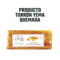 Turrón Artesanos sin azúcar Yema Quemada Vicens 1 x 250 gr - Bombones - Vicens - 8410495540349 - ExtraVirgen.Store