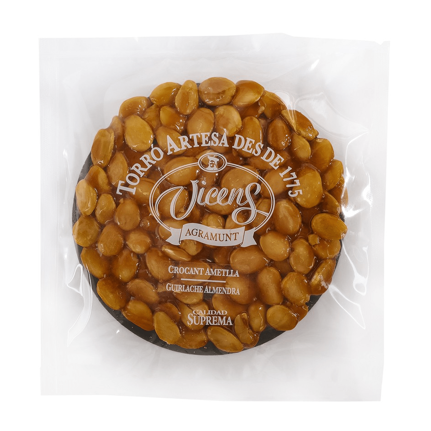 Torta Artesana Guirlache de Almendra Vicens 1 x 200 gr - Bombones - Vicens - 8410495204326 - ExtraVirgen.Store