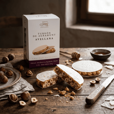 Turrón de Agramunt Avellana Vicens 1 x 150 gr - Bombones - Vicens - 8410495541056 - ExtraVirgen.Store