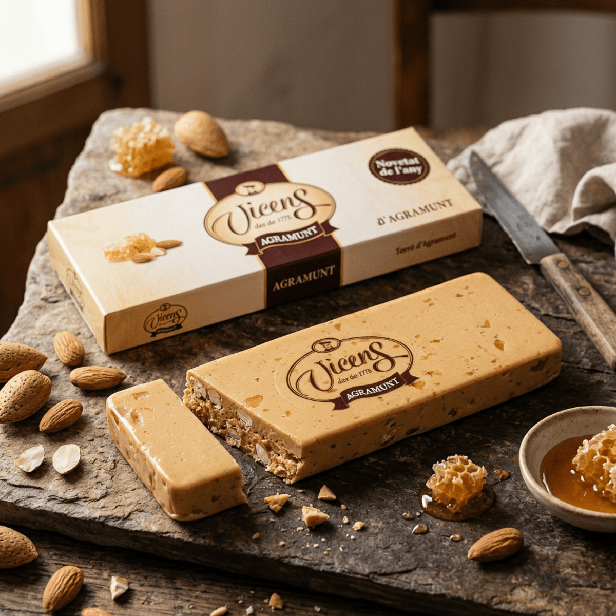 Turrón Blando de Almendra Vicens 1 x 80 gr - Bombones - Vicens - 8410495080784 - ExtraVirgen.Store