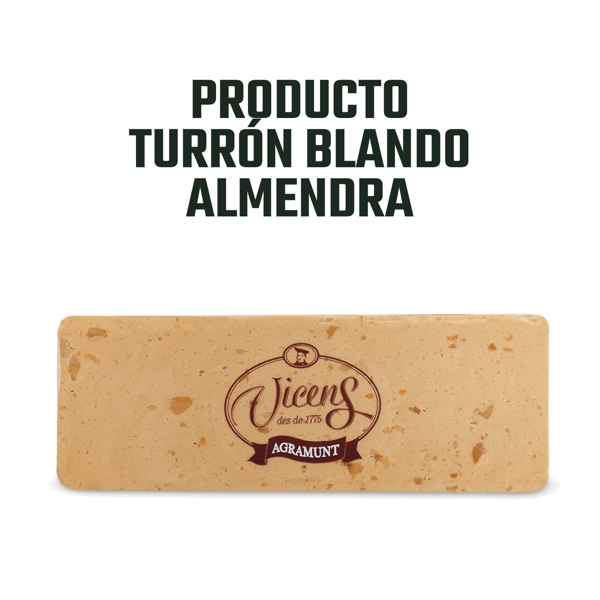 Turrón Blando de Almendra Vicens 1 x 80 gr - Bombones - Vicens - 8410495080784 - ExtraVirgen.Store