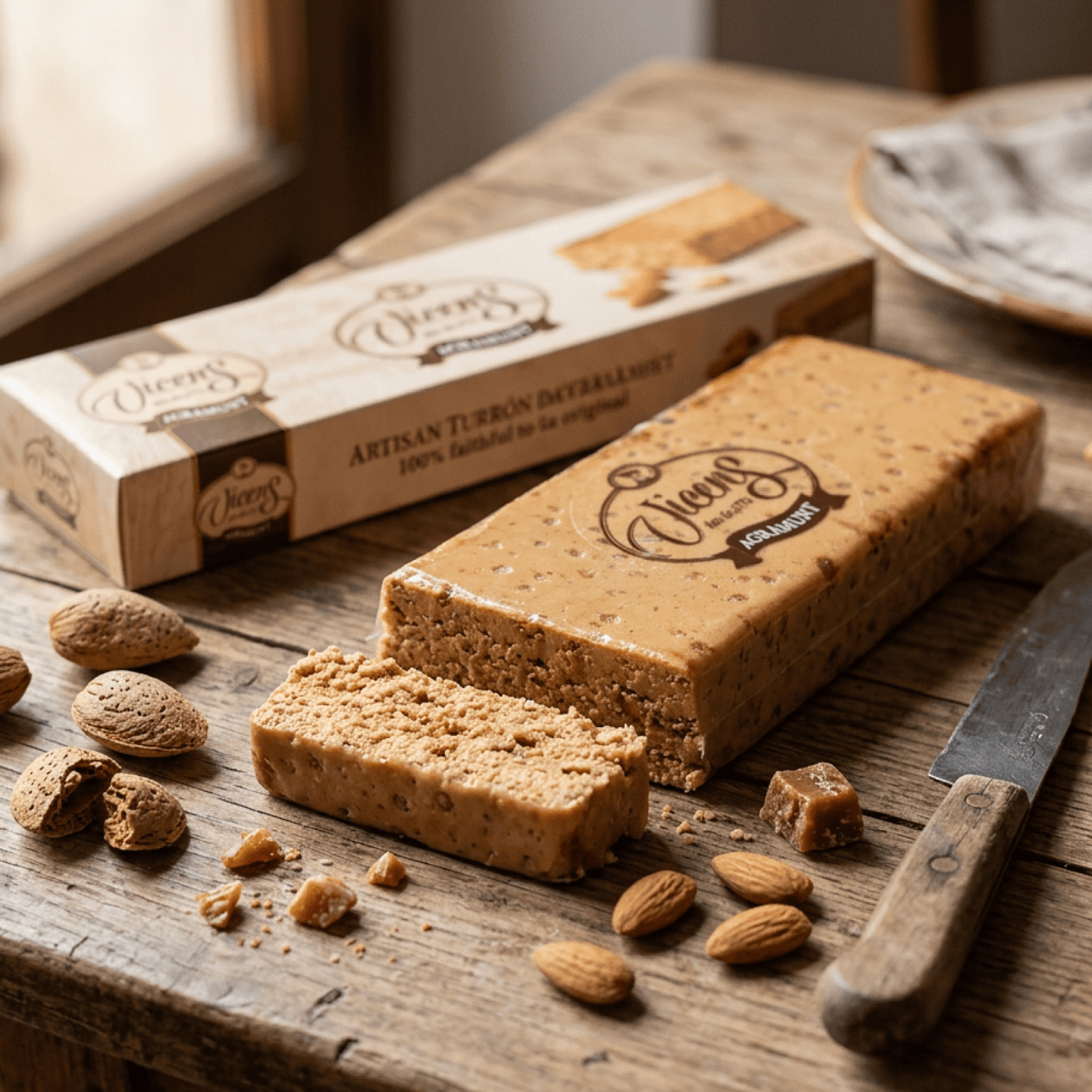 Turrón Blando Crujiente de Almendra Vicens 1 x 80 gr - Bombones - Vicens - 8410495080869 - ExtraVirgen.Store