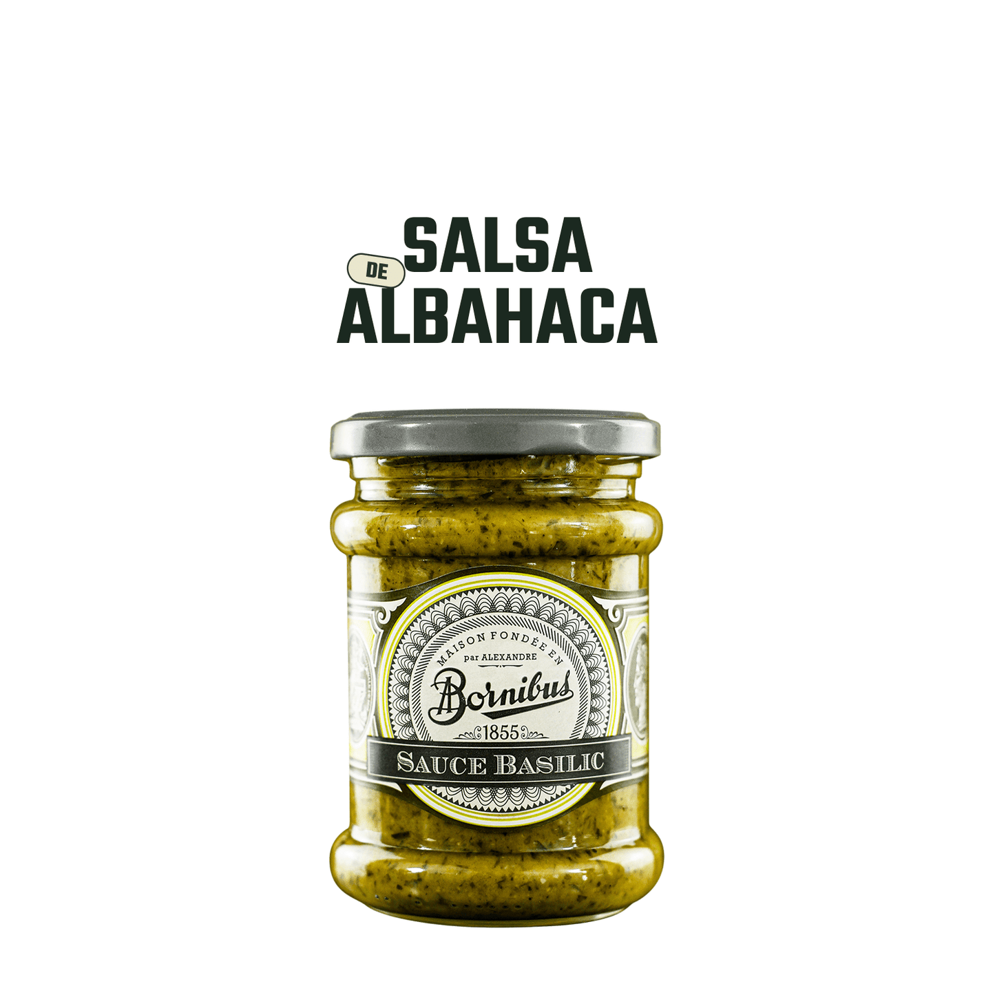 Salsa Albahaca Bornibus 1 x 240 gr - Salsas para pasta - Bornibus - 3592860018730 - ExtraVirgen.Store
