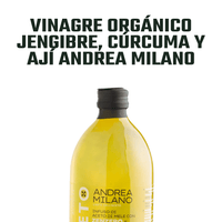 Vinagre Orgánico Jengibre, Cúrcuma y Ají Andrea Milano 1 x 500 ml - Andrea Milano - 8003407193070 - ExtraVirgen.Store
