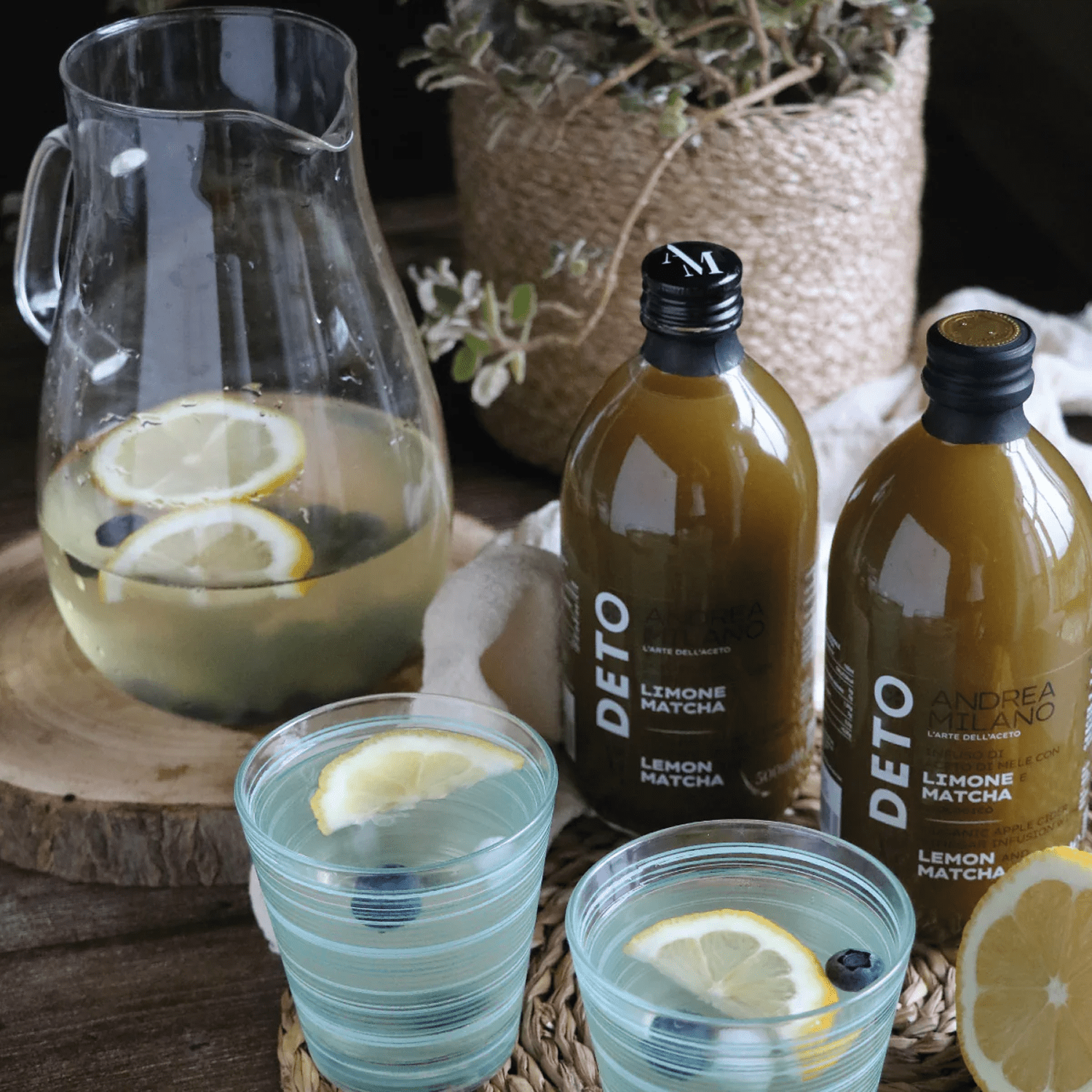 Vinagre de Manzana Orgánico con Limón y Matcha Andrea Milano 1 x 500 ml - Andrea Milano - 8003407192271 - ExtraVirgen.Store