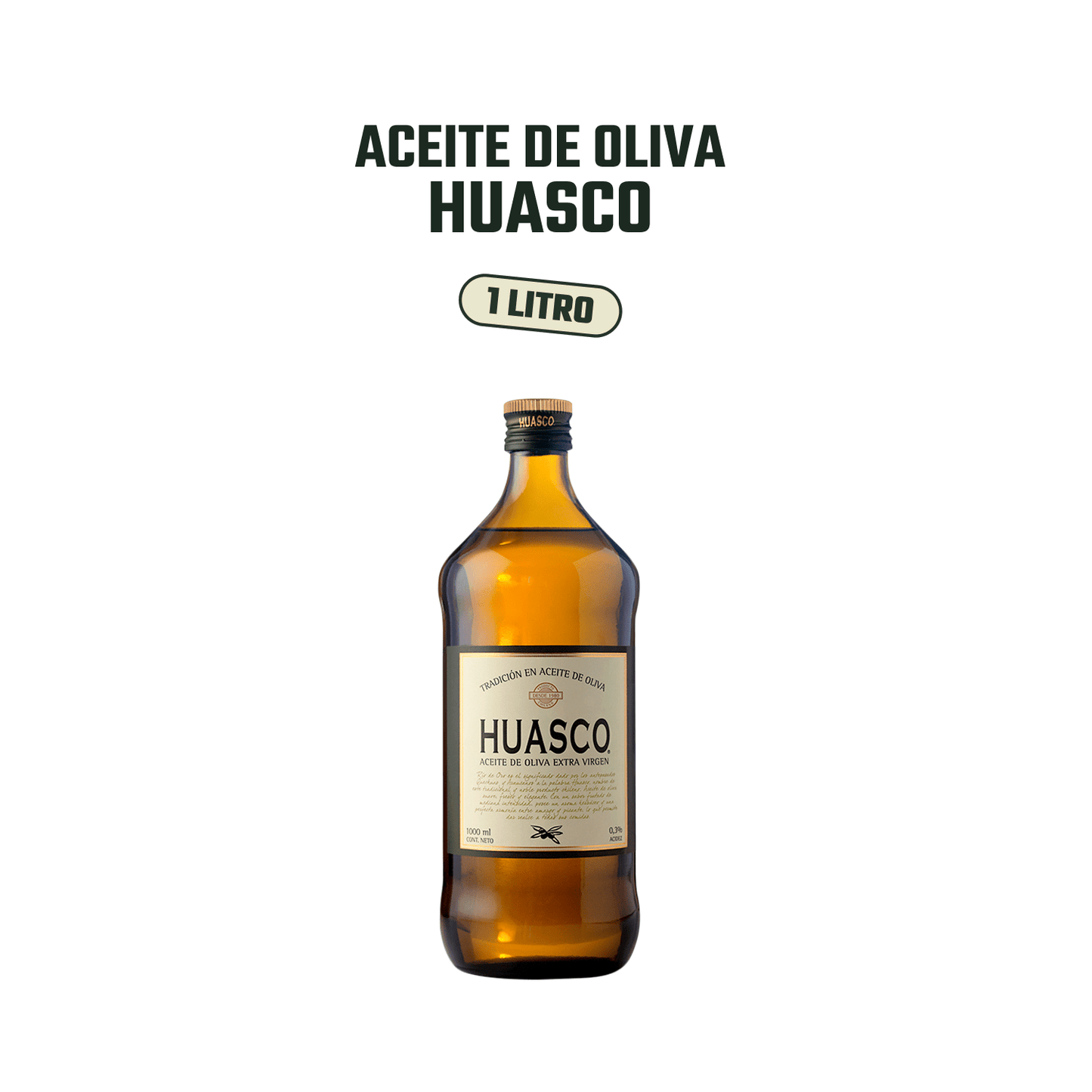 Huasco / Aceite de Oliva Extra Virgen /1000 ml, Caja 4 unidades - Blend - Huasco - 37808760900462 - ExtraVirgen.Store