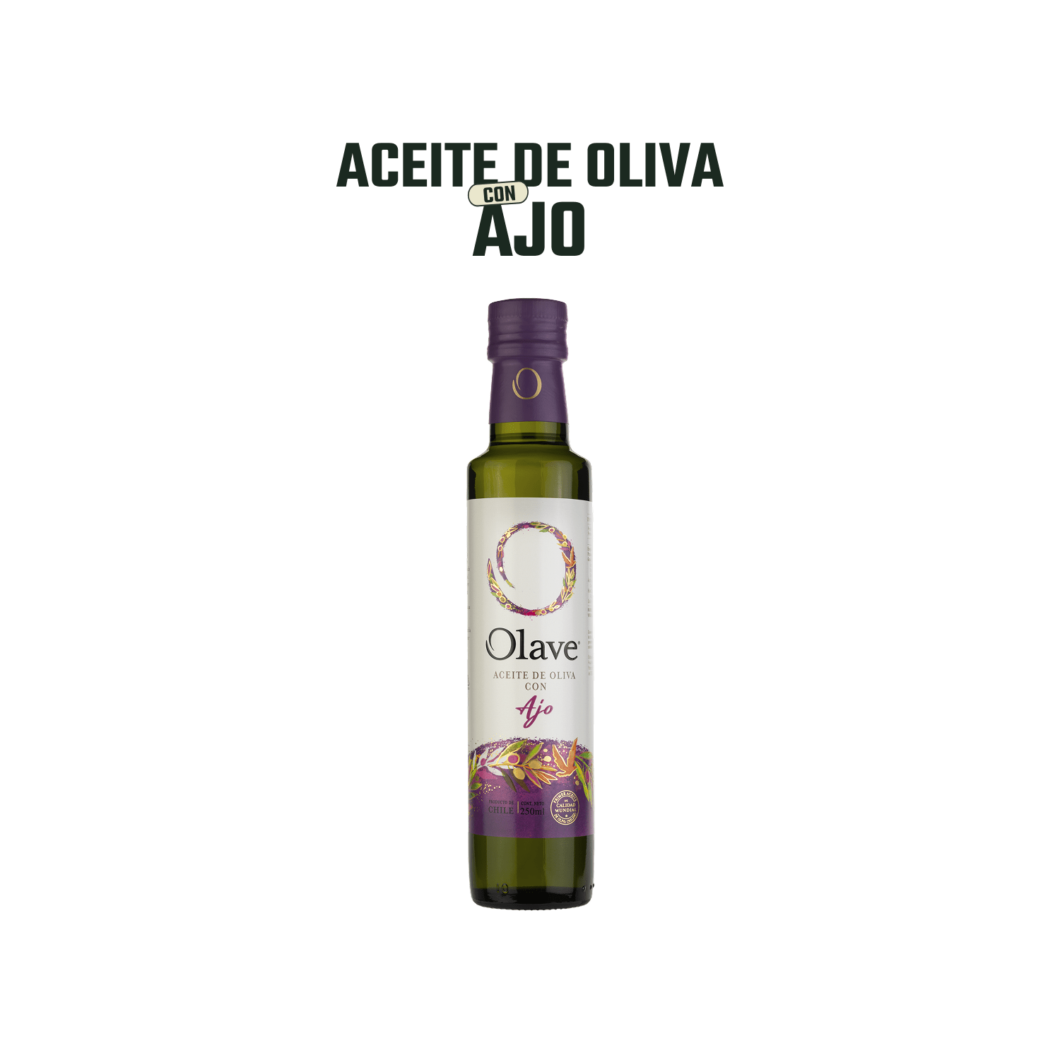 Aceite Oliva Extra Saborizado Olave Ajo 1 x 250 ml - Especiado - Olave - 7808760900942 - ExtraVirgen.Store