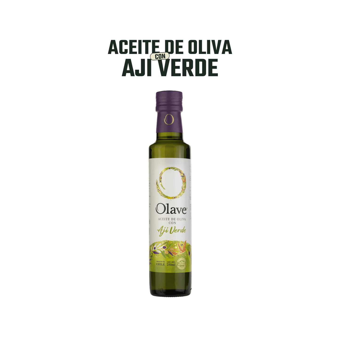 Aceite Oliva Extra Saborizado Olave Aji Verde 1 x 250 ml - Especiado - Olave - 7808760900966 - ExtraVirgen.Store