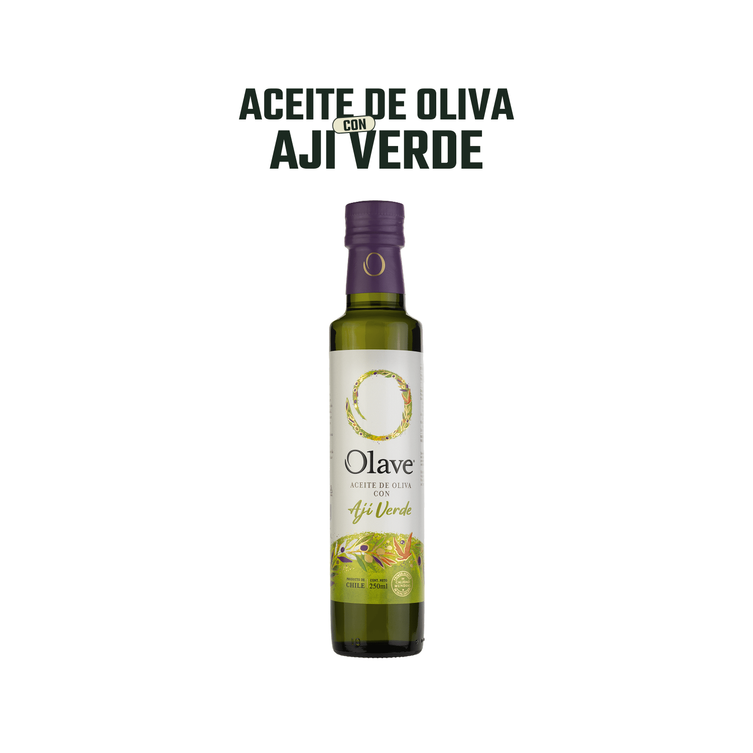 Aceite Oliva Extra Saborizado Olave Aji Verde 1 x 250 ml - Especiado - Olave - 7808760900966 - ExtraVirgen.Store