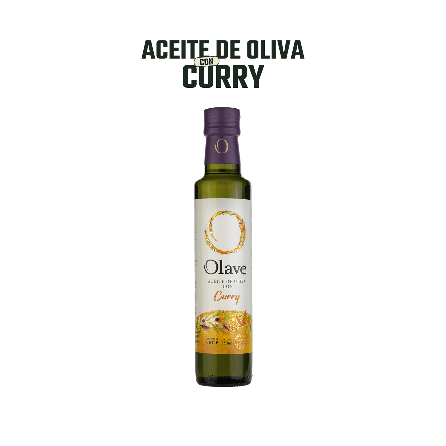 Aceite de Oliva extra virgen Olave Curry 1 x 250 ml - Especiado - Olave - 7808760900973 - ExtraVirgen.Store