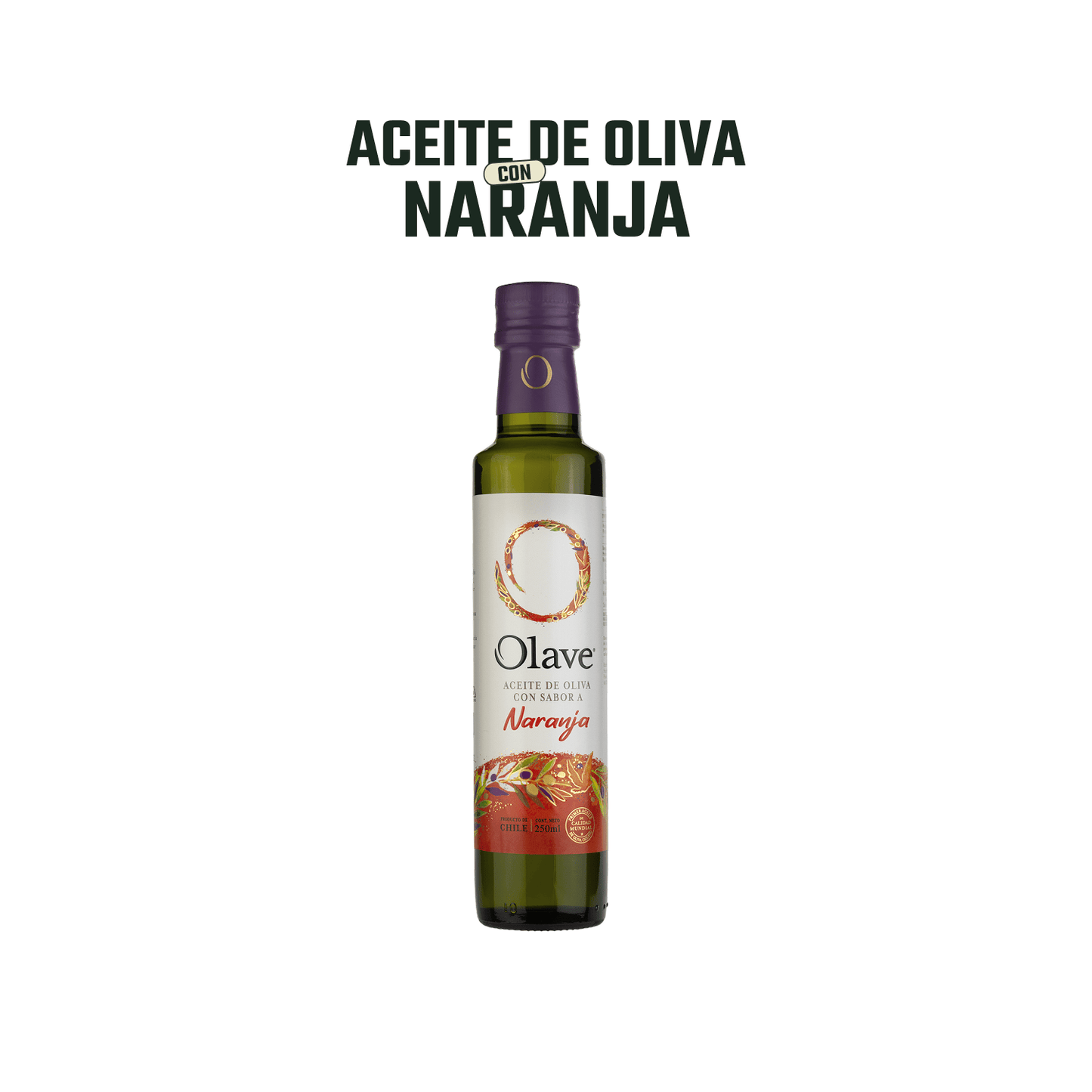 Aceite de Oliva extra virgen Olave Naranja 1 x 250 ml - Especiado - Olave - 7808760900980 - ExtraVirgen.Store