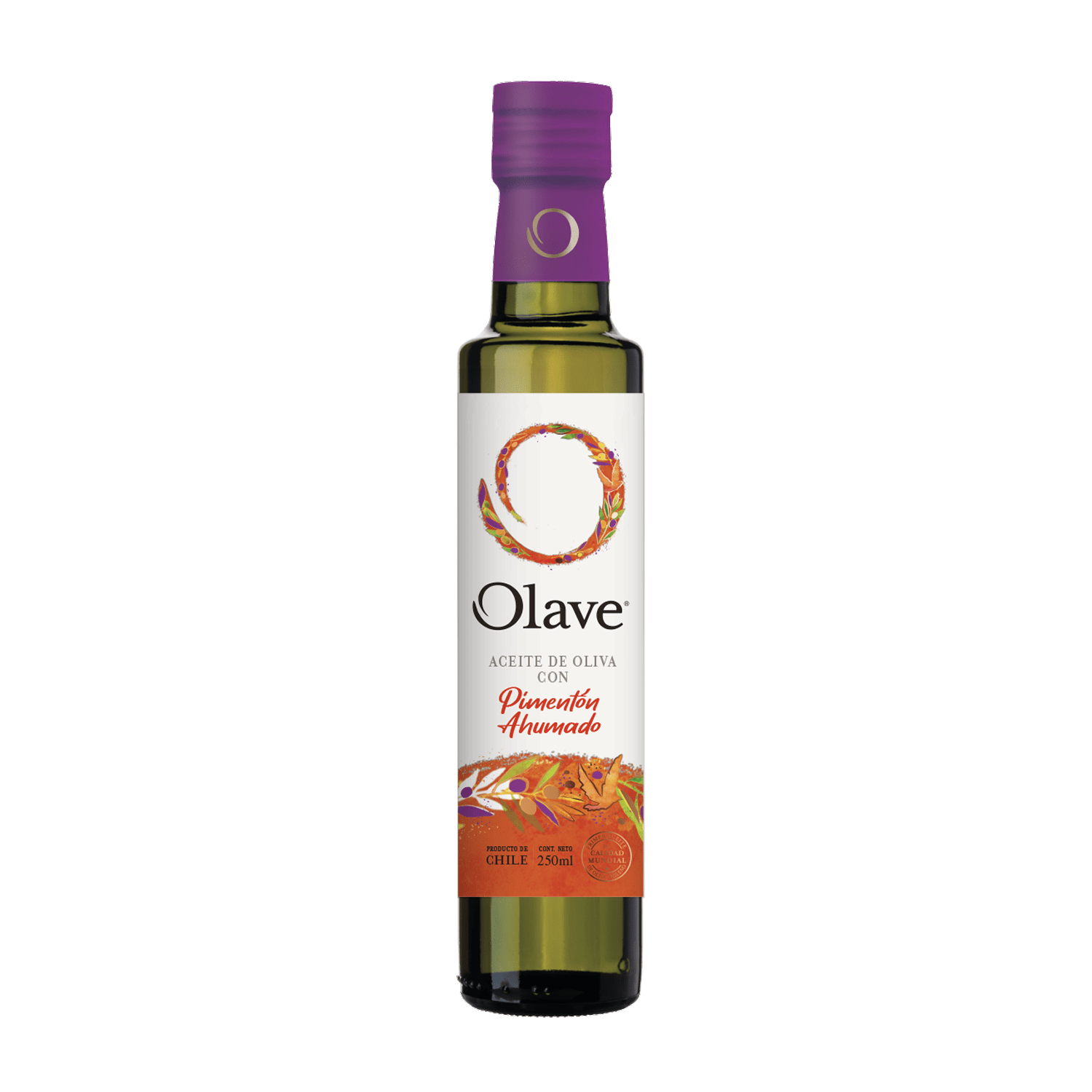 Aceite de Oliva Olave Pimenton Ahumado 1 x 250 ml - Especiado - Olave - 7808760901123 - ExtraVirgen.Store