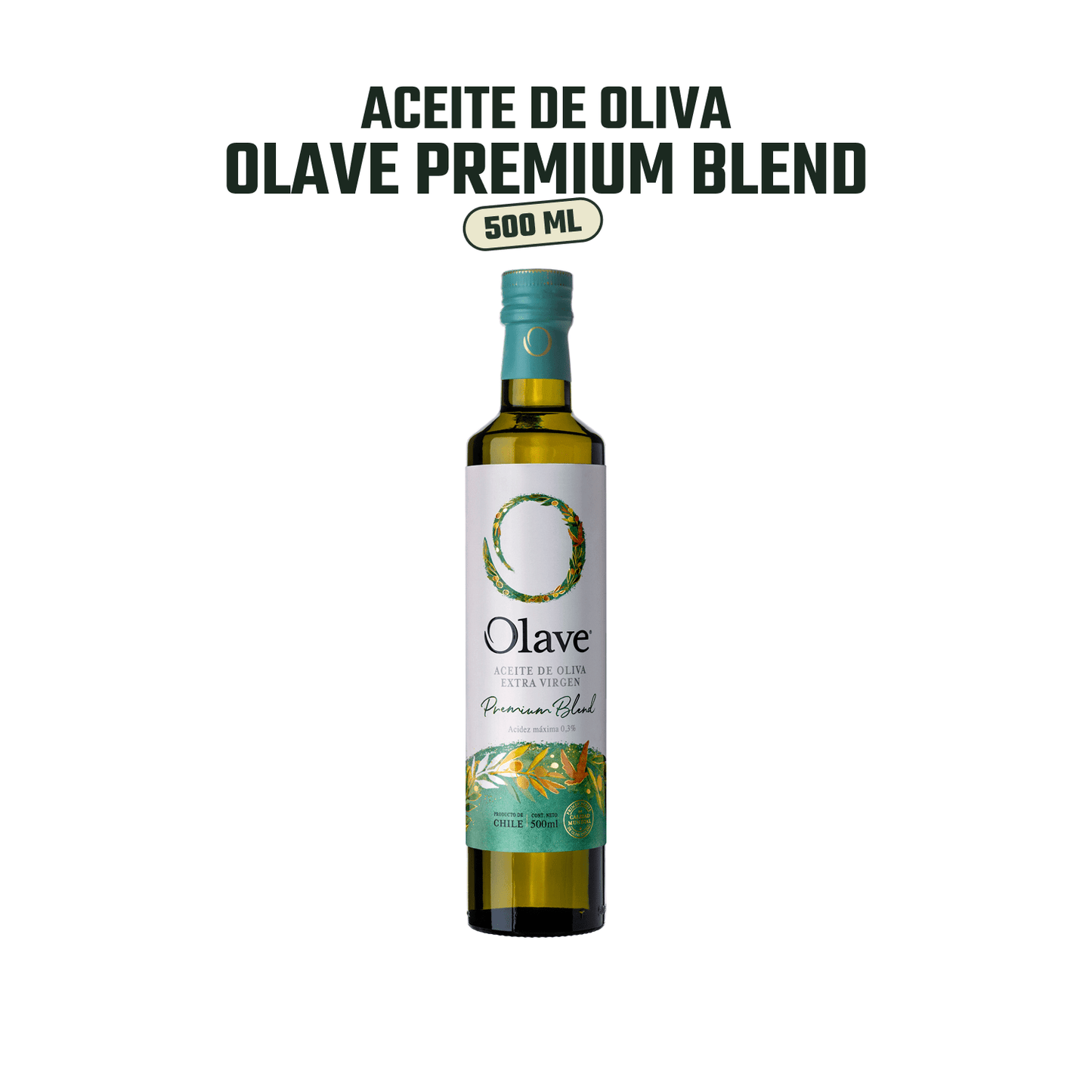 Olave Premium /Aceite de Oliva Extra Virgen botella 500 ml - Premium - Olave - 7808760900072 - ExtraVirgen.Store