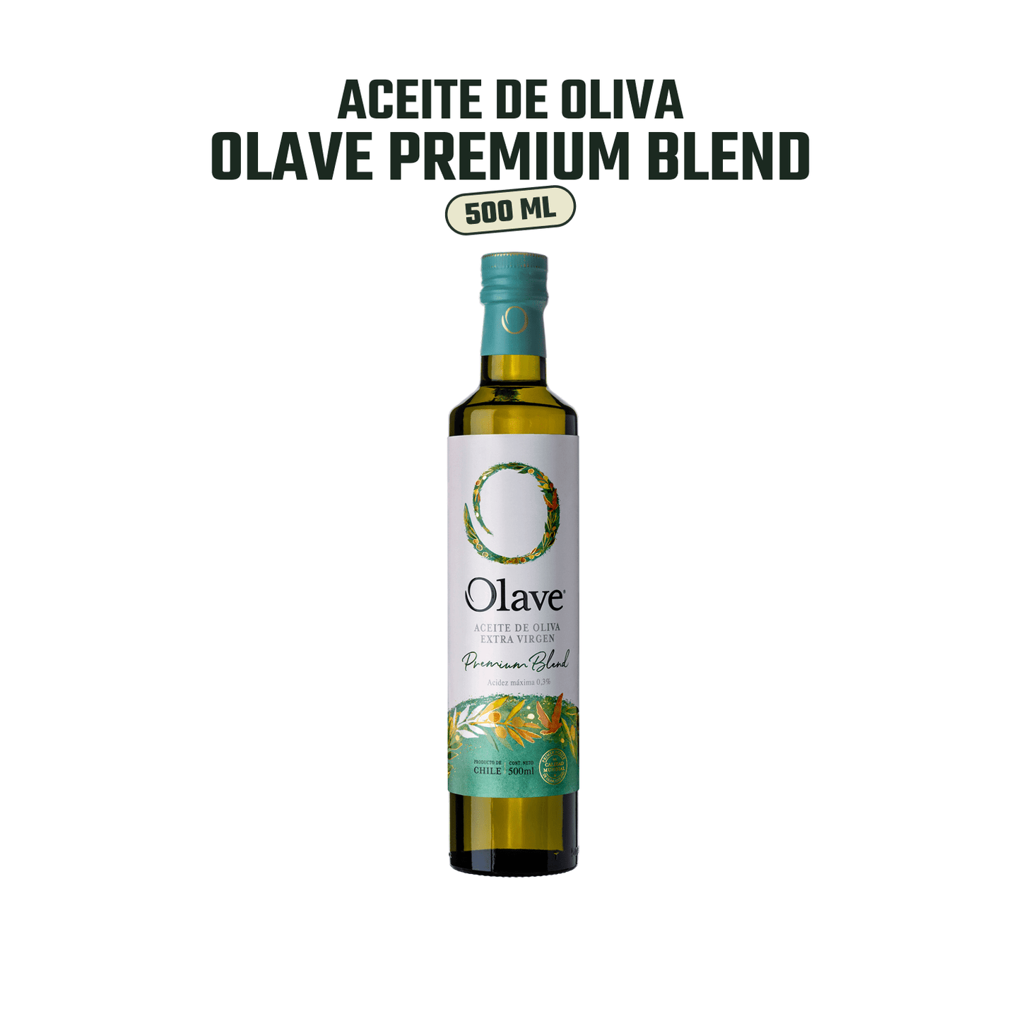 Aceite Oliva Extra Virgen Olave Premium 4 x 500 ml - Premium - Olave - 37808760900073 - ExtraVirgen.Store