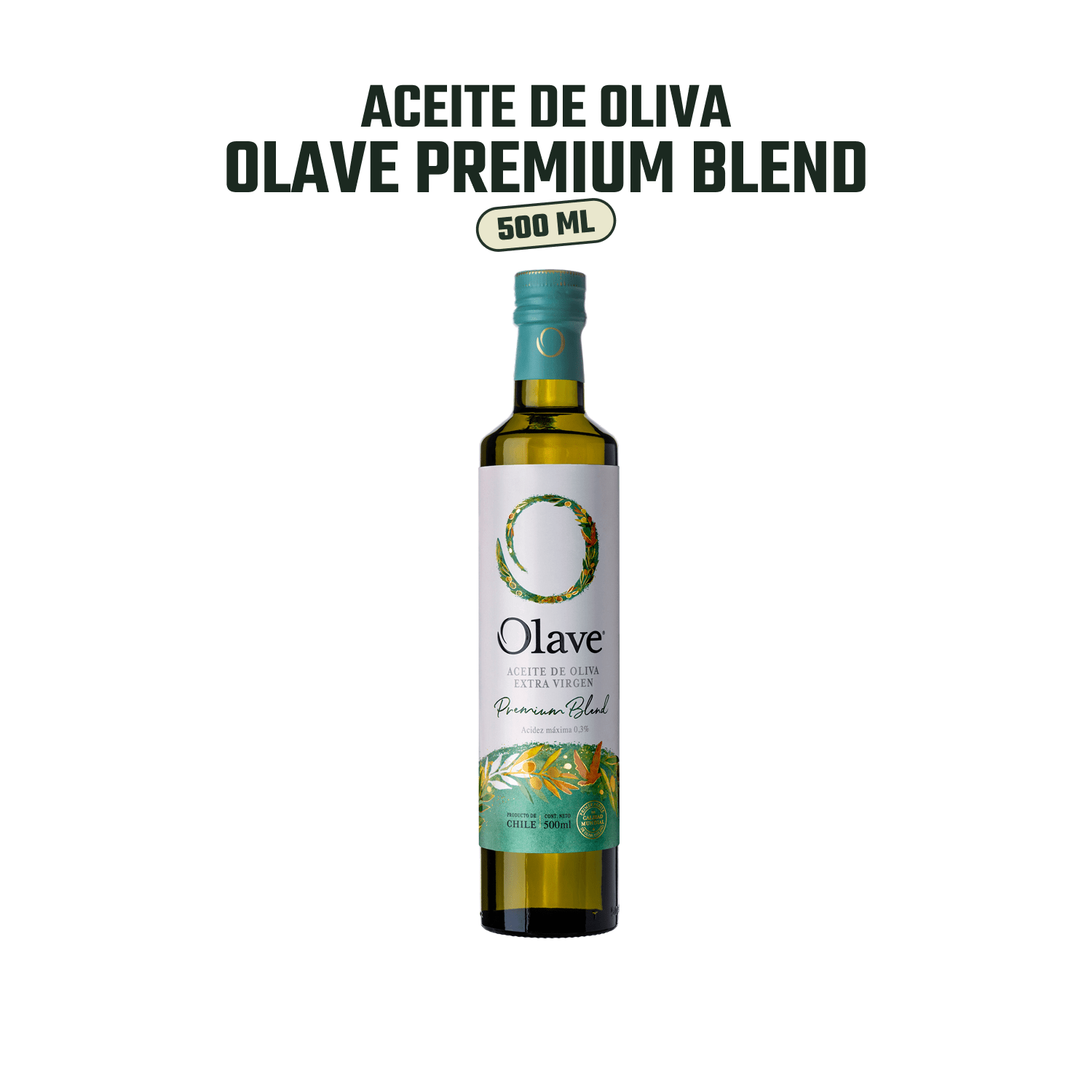 Aceite Oliva Extra Virgen Olave Premium 4 x 500 ml - Premium - Olave - 37808760900073 - ExtraVirgen.Store