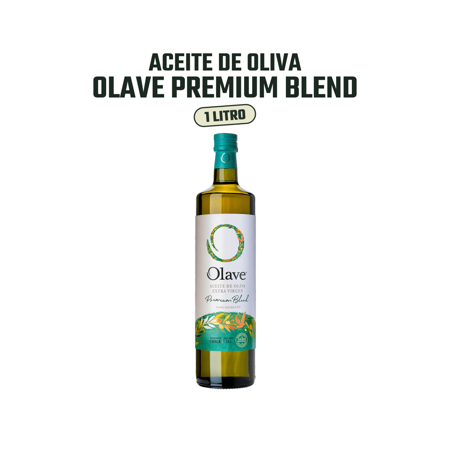 Aceite de Oliva extra virgen Olave Premium 1 x 1000 ml - Premium - Olave - 7808760900713 - ExtraVirgen.Store